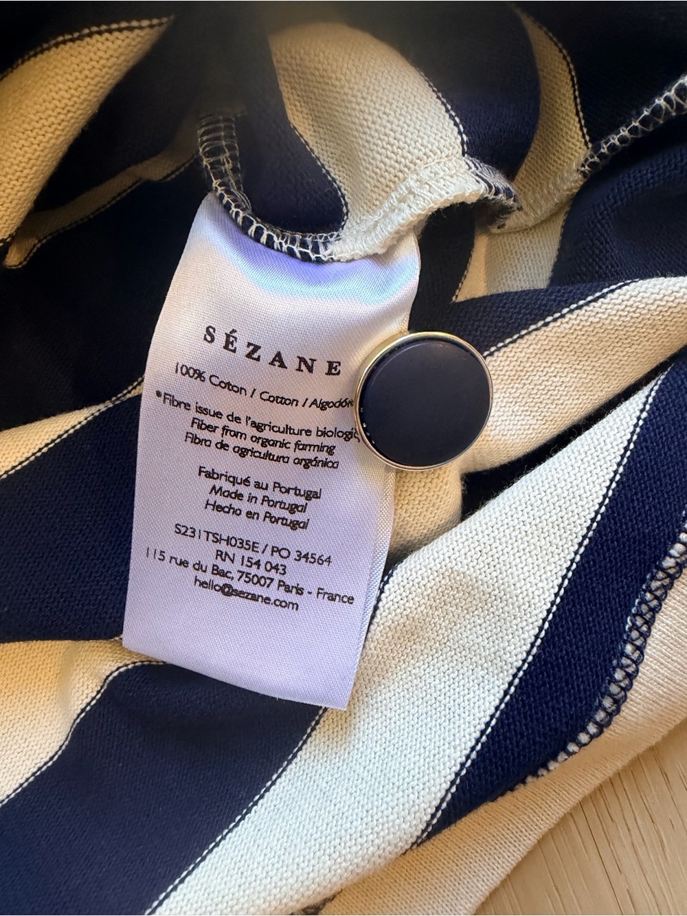 Sezane Mariniere Colette/ Marine, Ecru color - Picture 6 of 9
